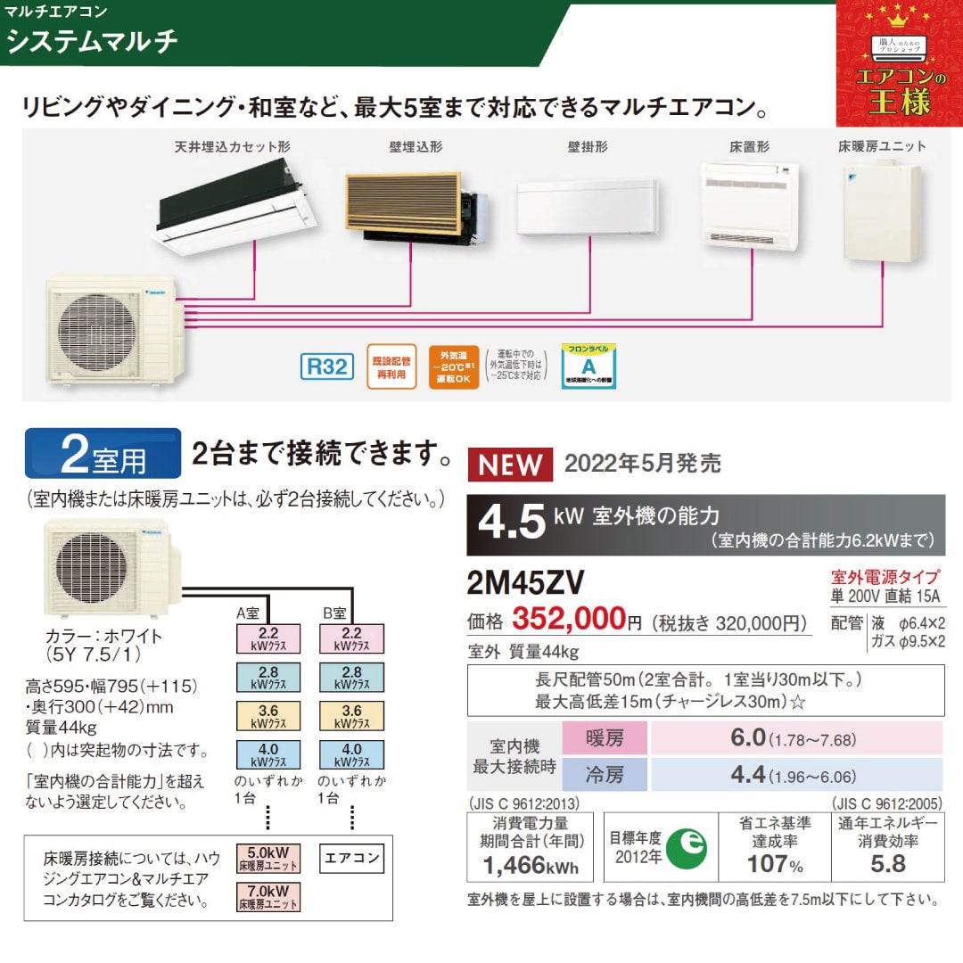 ダイキン ハウジングエアコン システムマルチ用室外機のみ システムマルチ室外機 単相200V | 最安値ルームエアコン・業務用エアコン・テンカセエアコン ・ハウジングエアコン・工場用エアコン販売｜エアコンの王様西宮店 | エアコン最安値なら「エアコンの王様」